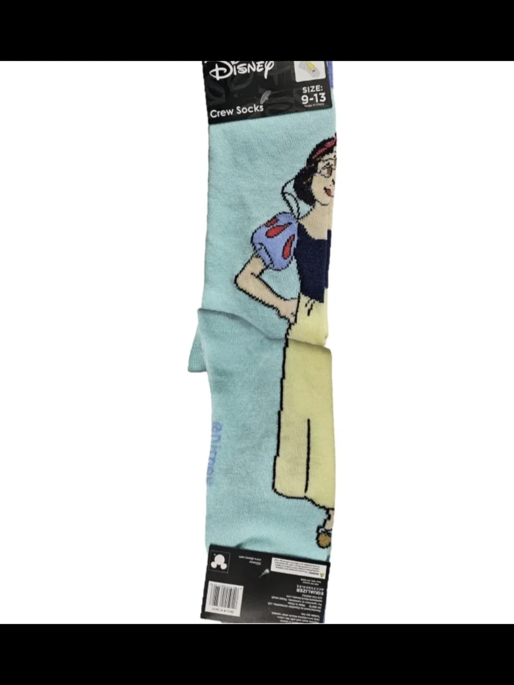 Disney Snow White Light Blue and Yellow Crew Socks